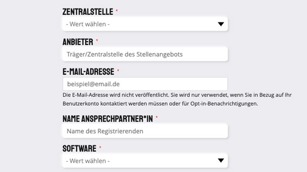 Registrierung